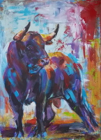 Toro valiente - Acryl auf Leinwand 60 x 80 cm