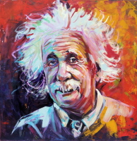 Albert Einstein - Acryl auf Leinwand 100 x 100 cm