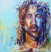 Christ(serie humanity)- Acryl auf Leinwand 100 x 100 cm