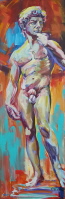 David ( serie Hommage á) Acryl auf Leinwand 40 x 120 cm