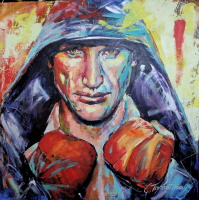 Dr. Steeelhammer Wladimir Klitschko - Acryl auf Leinwand 100 x 100 cm