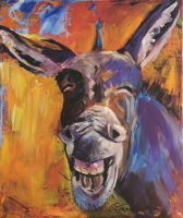 Funny Esel - Acryl auf Leinwand 60 x 80 cm