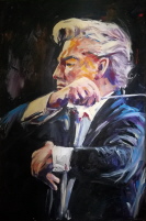 Herbert v. Karajan - Acryl auf Leinwand 80 x 120 cm