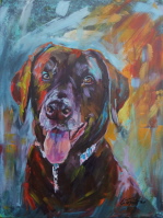 Labrador - Acryl auf Leinwand 60 x 80 cm
