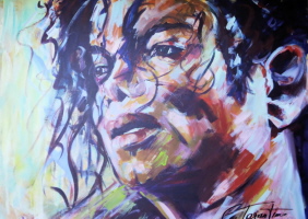 Michael Jackson( Humanity) -Acryl auf Leinwand 80 x 100 cm