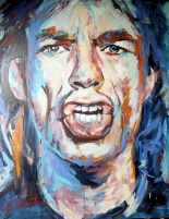 Mick Jagger - Acryl auf leinwand 80 x 100 cm
