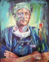 Portrait Prof.Giunta - Acryl auf Leinwand 80 x 100 cm