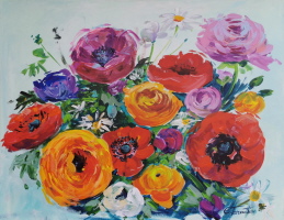 Springflower - Acryl auf Leinwand 80 x 60 cm