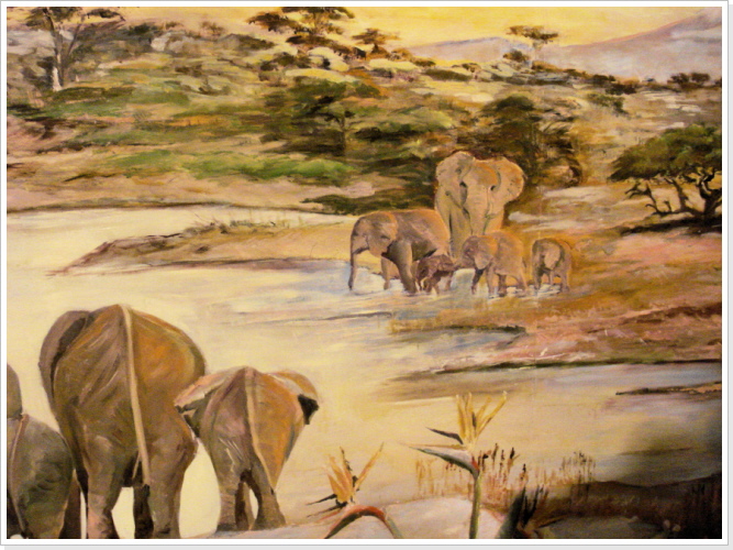 Detail Elefantengruppen