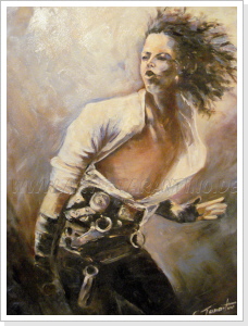 dancing king Michael - Öl auf Leinwand 50 x 70 cm