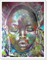 African Colors - Acryl auf Leinwand 80 x 100 cm