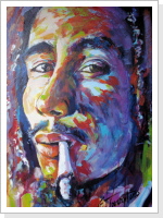 Bob Marley - Acryl auf Leinwand 60 x 80 cm
