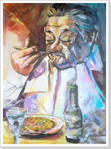 Pranzo da mamma - Acryl auf Leinwand 60 x 80 cm Pranzo da mamma - Acryl auf Leinwand 60 x 80 cm